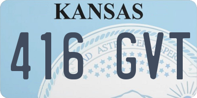 KS license plate 416GVT