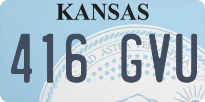 KS license plate 416GVU