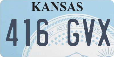 KS license plate 416GVX