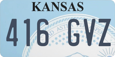 KS license plate 416GVZ