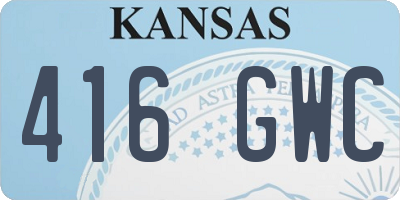 KS license plate 416GWC