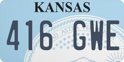 KS license plate 416GWE