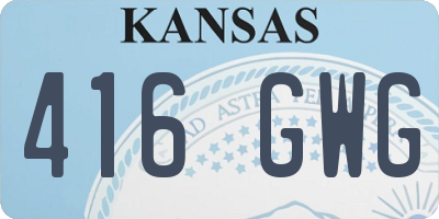 KS license plate 416GWG