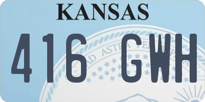KS license plate 416GWH