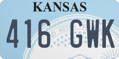 KS license plate 416GWK