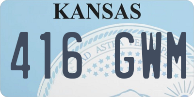 KS license plate 416GWM