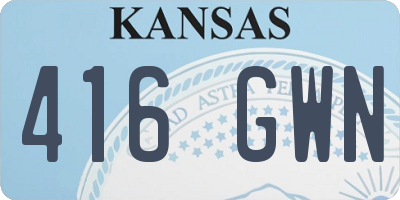 KS license plate 416GWN