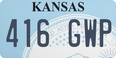 KS license plate 416GWP