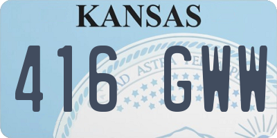 KS license plate 416GWW
