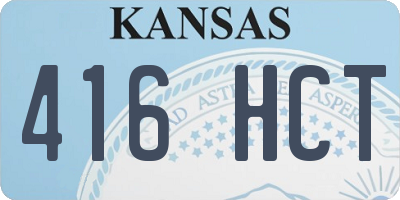 KS license plate 416HCT