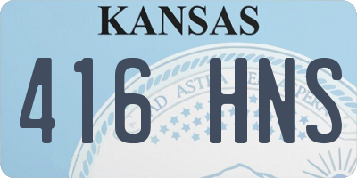KS license plate 416HNS