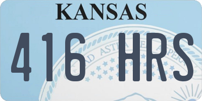 KS license plate 416HRS