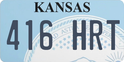 KS license plate 416HRT