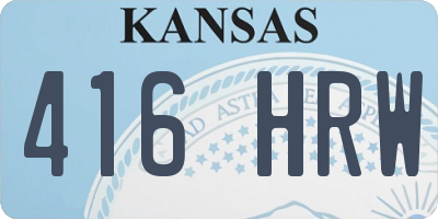 KS license plate 416HRW