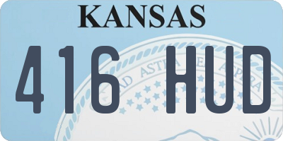 KS license plate 416HUD