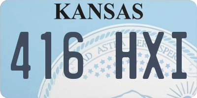 KS license plate 416HXI