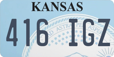 KS license plate 416IGZ