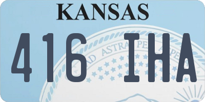 KS license plate 416IHA