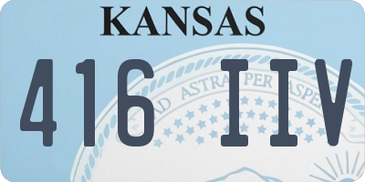 KS license plate 416IIV