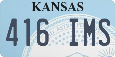 KS license plate 416IMS