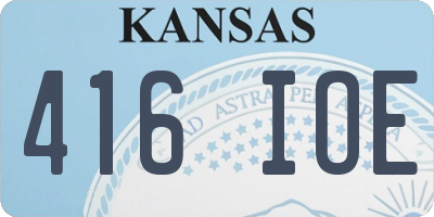 KS license plate 416IOE