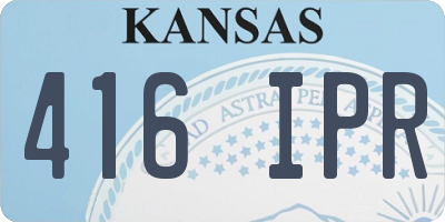 KS license plate 416IPR