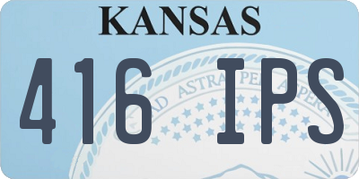 KS license plate 416IPS