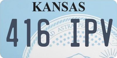 KS license plate 416IPV