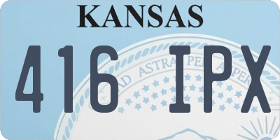 KS license plate 416IPX