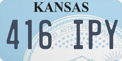 KS license plate 416IPY