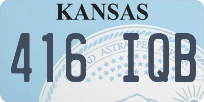 KS license plate 416IQB
