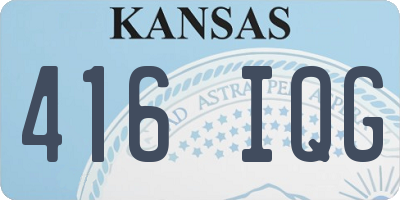 KS license plate 416IQG
