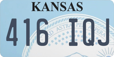 KS license plate 416IQJ