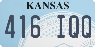 KS license plate 416IQQ