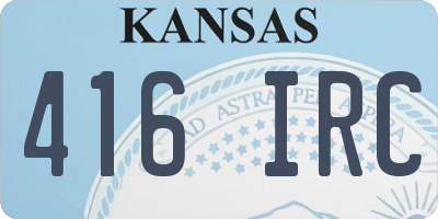 KS license plate 416IRC
