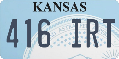KS license plate 416IRT
