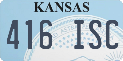 KS license plate 416ISC
