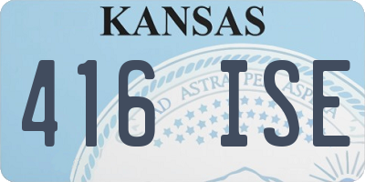 KS license plate 416ISE