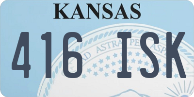 KS license plate 416ISK