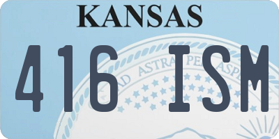 KS license plate 416ISM