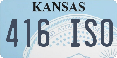 KS license plate 416ISO