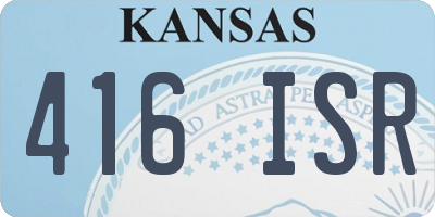 KS license plate 416ISR