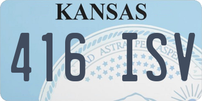 KS license plate 416ISV