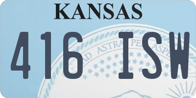 KS license plate 416ISW
