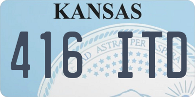 KS license plate 416ITD