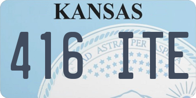 KS license plate 416ITE