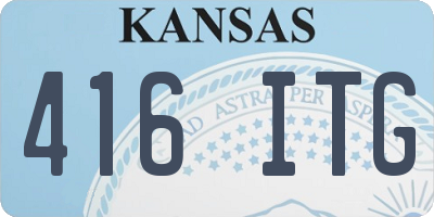 KS license plate 416ITG