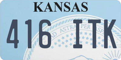 KS license plate 416ITK