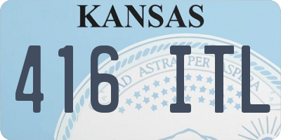 KS license plate 416ITL