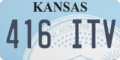 KS license plate 416ITV